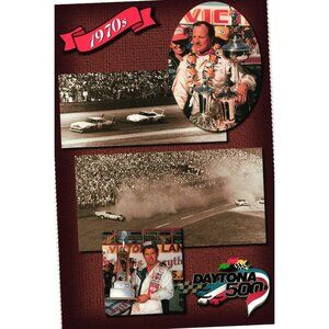 Daytona 500 1970s Racing Historical Postcard Classic NASCAR Design Collectible